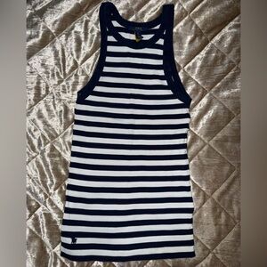 Polo by Ralph Lauren Navy and White Striped Tank Top